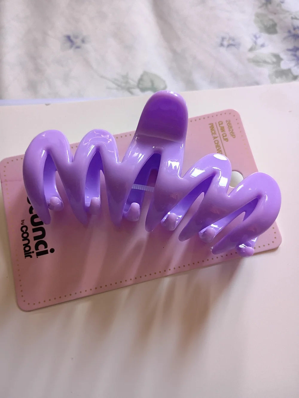 scunci Lavender Purple Wave Hair Claw Clip